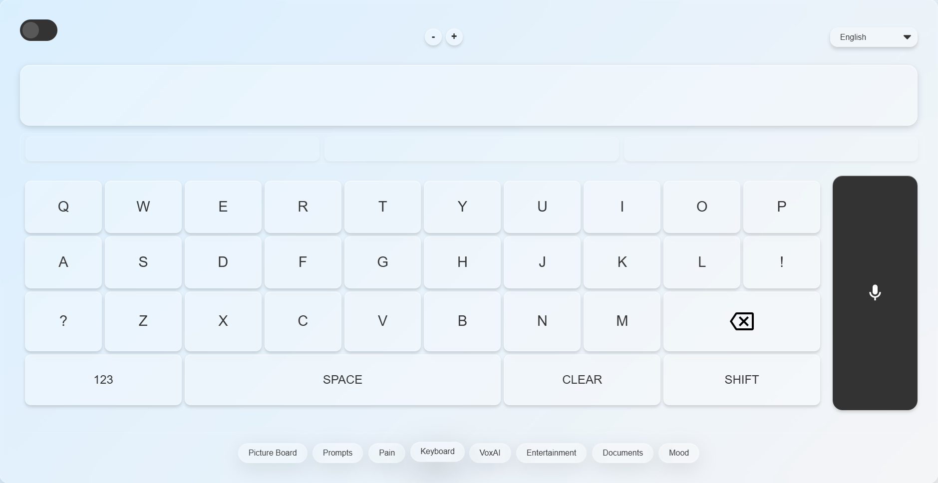 On-Screen Keyboard interface
